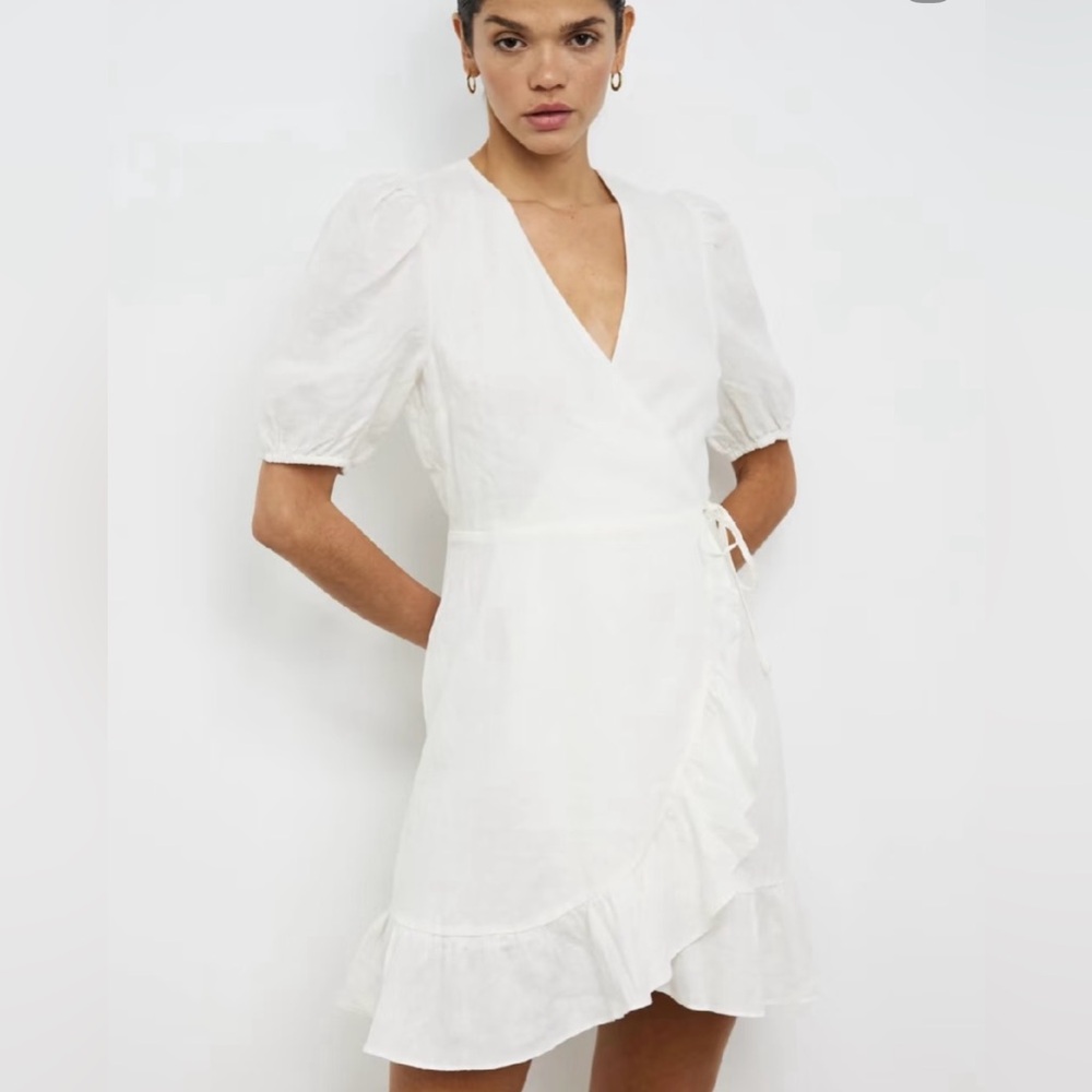 & Other Stories White Midi Dress